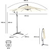 Зонт садовый GREEN GLADE 8001 бежевый